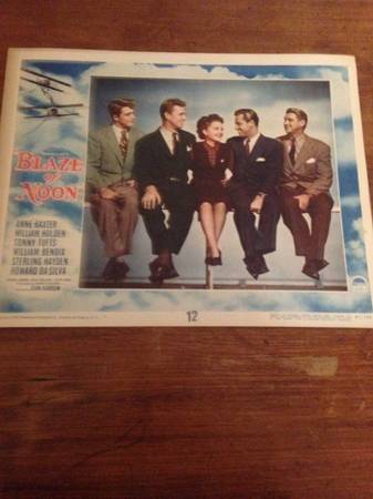 William Holden Anne Baxter "Blaze At Noon" original 11"x14" poster 1