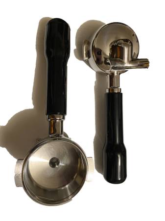 Expresso Machine Portafilter 2 Spouts Stainless Steel (W/WO Spout) 1