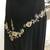 Black Chiffon Scarf Cut Dress with Gold Embroidery by "R&M Richards" 7 thumbnail