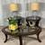 Classic Glass & Wood Coffee Table Set Of 3 4 thumbnail
