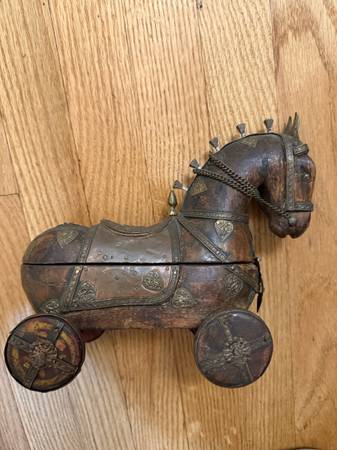 Caballo de madera antiguo de Rajasthán (Brooklyn)63887462320897121