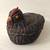 Small Woven Wicker Hen Shaped Basket With Lid Accent Decor 2 thumbnail