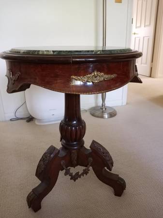 Beautiful marble top side table 2pcs set 1