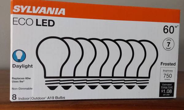 LED light bulb 60 w equiv 8 count 1