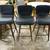 Set of 3 Article Sede Leather Swivel Counter Stools- Walnut & Black 1 thumbnail