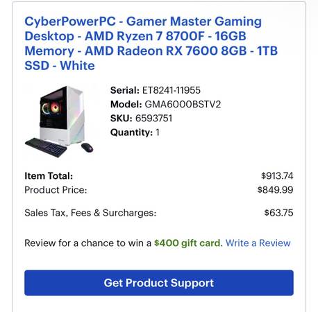 Selling CyberPower PC 1