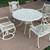 Patio Set Outdoor Furniture Hanamint Turin 4 Seat Heavy Cast Aluminum Dining Set 11 thumbnail