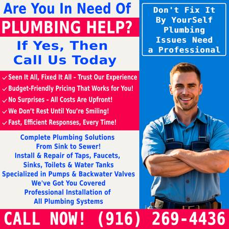 🚰PLUMBER - FLUSHED WITH EXPERIENCE - PLUMBING YOU CAN COUNT ON - CALL 1