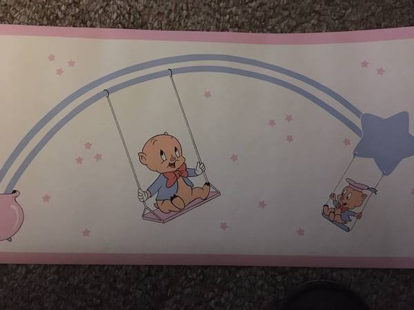 Three BRAND NEW Warner Bros Baby childrens wallpaper border 1