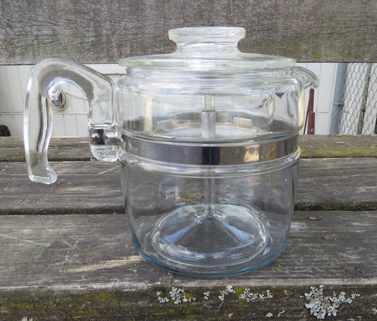 PYREX Flameware 7756-B Glass Percolator 6 Cup Complete Pot 1