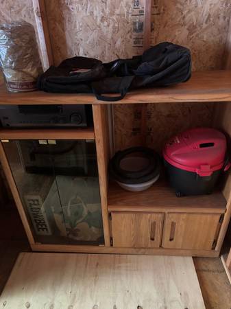 Solid Oak entertainment system. Must Go. 1