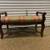 Vintage mahogany finished upholstered bench 1 thumbnail