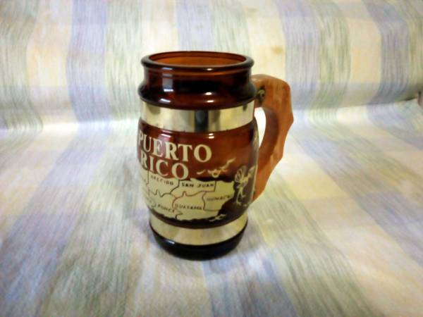 Puerto Rico Map Glass Mug 1