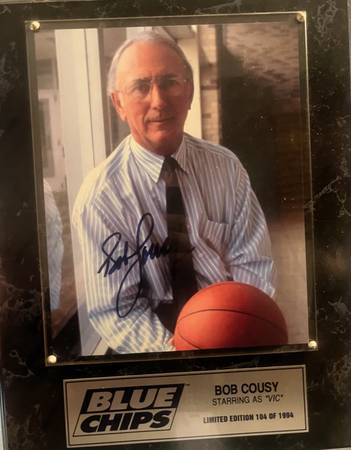 bob COUSY Basketball Hall of Fame Signed plaque 1