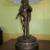 Large Antique Bronze Color Heavy Engraved Metal Sculpture Lamp 1 thumbnail