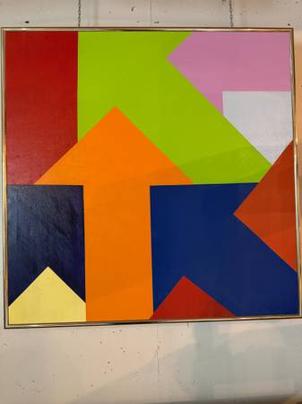 REDUCED Hard Edge Nesting Arrow Painting 1