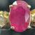 14K two toned Gold Red stone Ring 6 thumbnail