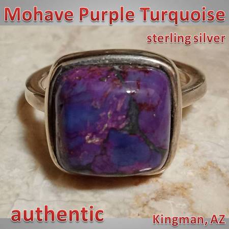 AUTHENTIC Mohave Purple Turquoise sterling silver Ring sz 7 04 1