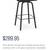 Bar Height - Solid Wood Table with 2 Leather/Metal Barstools 5 thumbnail