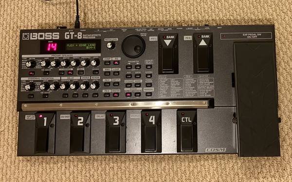 Boss GT-8 Guitar Multi Effects Pedal + Road Ready Case 1
