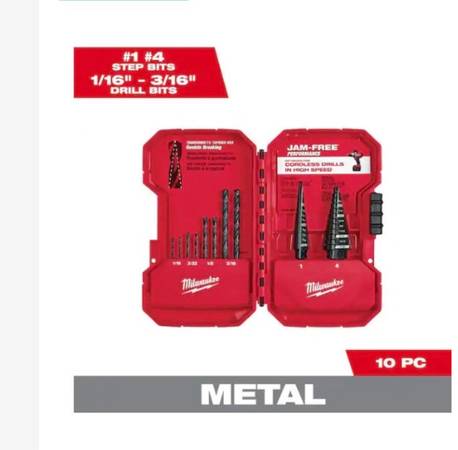 Black Oxide Step Drill Bit Set (10-Piece) 1