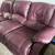 FREE Leather Reclining Sofa – Burgundy Color (UVIC Area) 2 thumbnail