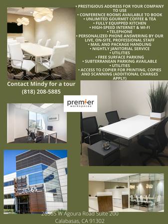 $553 Work Smarter This Fall – Private Office + Shared Amenities (Calabasas)63668271392899120