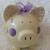 Child to Cherish Ceramic Piggy Bank for Girls Purple Flowers on pale Y 1 thumbnail