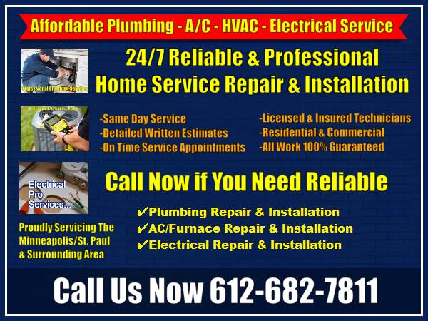 👉 RELIABLE | PLUMBER | A/C & FURNACE | REPAIR & INSTALLATION SERVICE 1