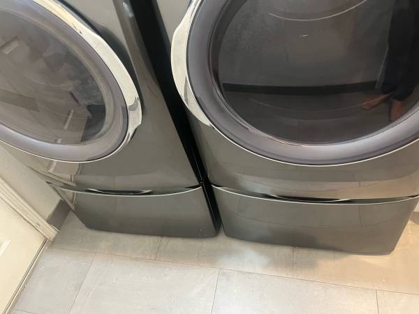 Electrolux washer and dryer with storage drawers 1