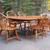 Vintage Hand Crafted Solid Cherry Wood Dining Set 6 Chairs 16 thumbnail