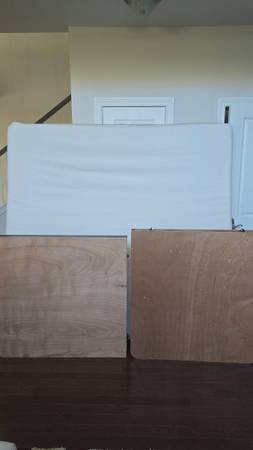 King size memory foam mattress and 2 piece foldable platform bed 1