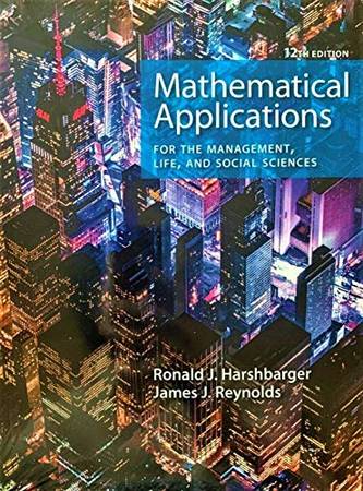 Mathematical Applications for the Management, Life, and Social Science 1