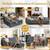 New Convertible Sectional Couches, 79" 3 Seat L Shaped Couch with Storage Chaise 6 thumbnail