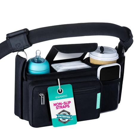 [New] Swanoo Stroller Caddy Organizer Cup and Accessory Holder Bag 1