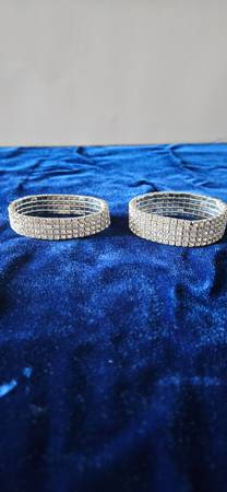 Rhinestone bracelets, stretchy, 1