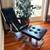 Vintage Mid- Century Leather Metal Swing Rocking Chair with Ottoman 2 thumbnail