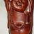 VINTAGE CHINESE HANDCARVED HARDWOOD LAUGHING BUDDHA HANDS UP 2 thumbnail