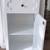 Elegant White Slim Storage Cabinet w/ Faux-Marble Top 3 thumbnail