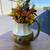 Hand-Painted Ceramic Pitcher with Sunflower Design & Faux Flowers 1 thumbnail