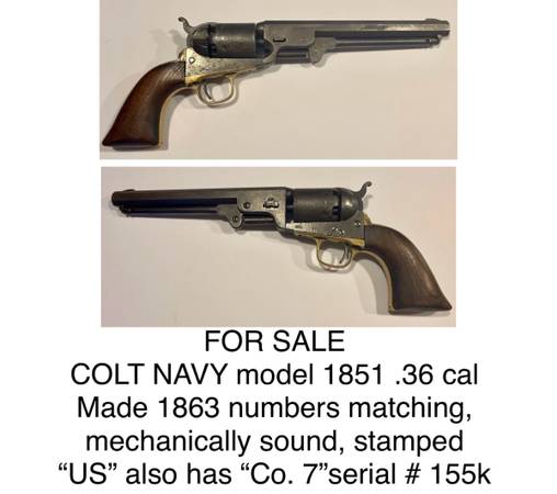 Original Colt Navy Revolver - Antique / Collectible 1
