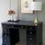 Lacquered Sligh Co. Vintage Pedestal Desk with Black Lacquer Base & Da 8 thumbnail