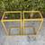 Pair of Matching MODERN  Gold Metal & Glass End Tables or Nightstands 3 thumbnail