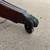 Vintage Brown Solid Wood Fold Top Claw Foot Table antique 4 thumbnail
