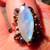 Natural Moonstone ring 2 Tourmalines 4 Yellow citrines silver 18K gold 23 thumbnail