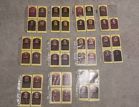 autographed Hall of Fame baseball postcards 1