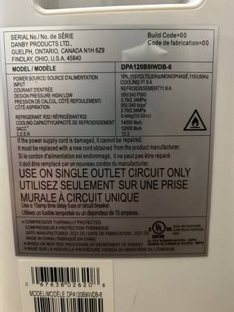 Aire acondicionado Danby - 14,000 BTU - $350 (Bellingham)63435836816131124