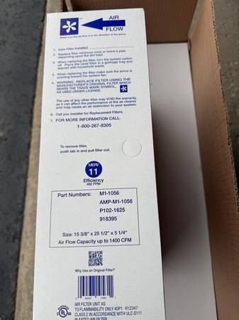 M1-1056 Furnace Filter 1