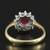 Vintage 14k Gold Ruby & Topaz Halo Ring - Sz. 5.75 - (OBO) 4 thumbnail