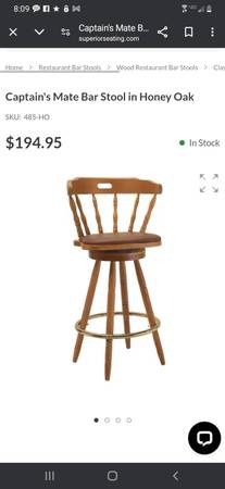 Captains Mate Oak Swivel Bar Stool - $25 (East Bridgewater)63439152787843122